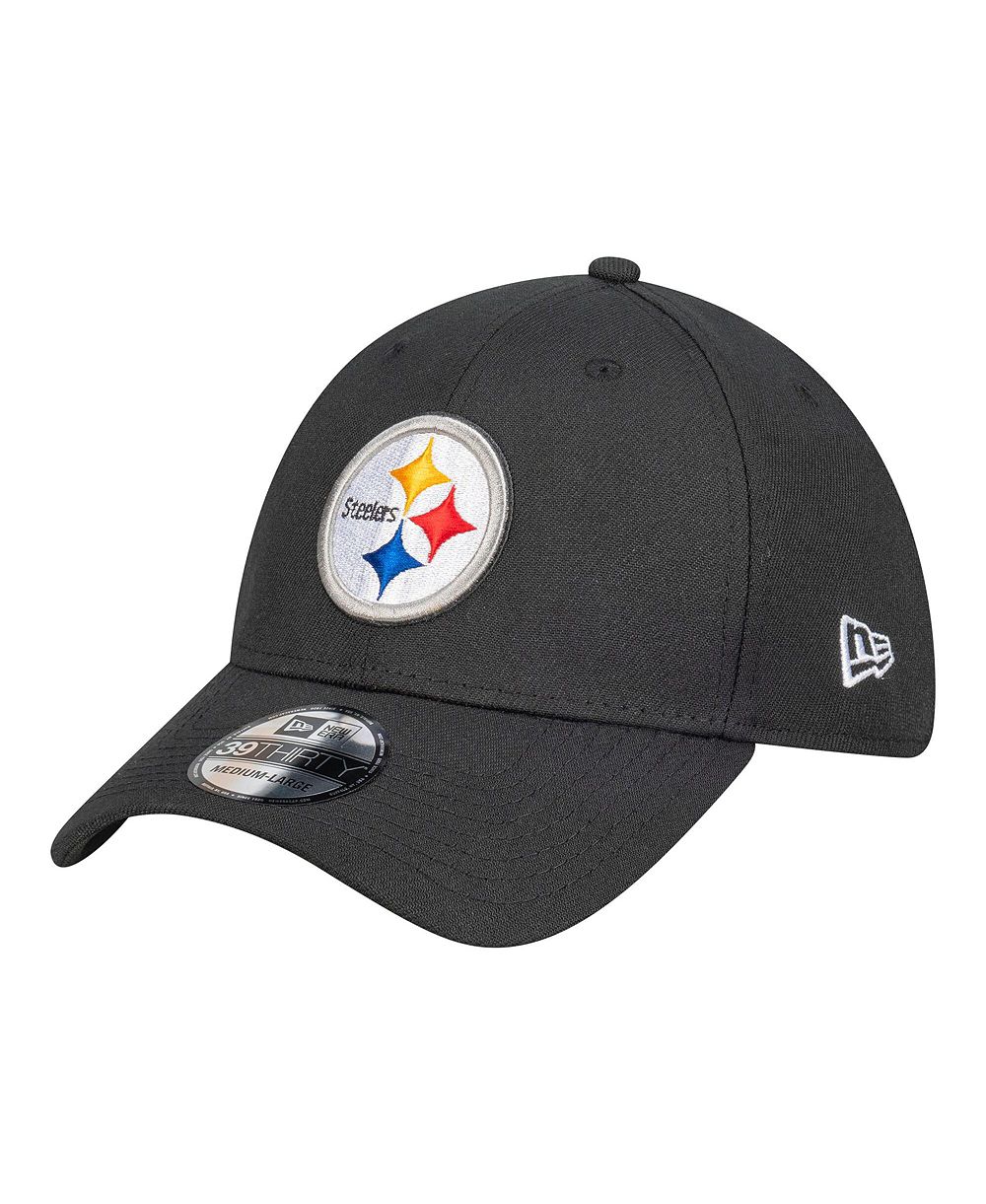 New Era Men's Black Pittsburgh Steelers Core Team 39THIRTY Flex Hat