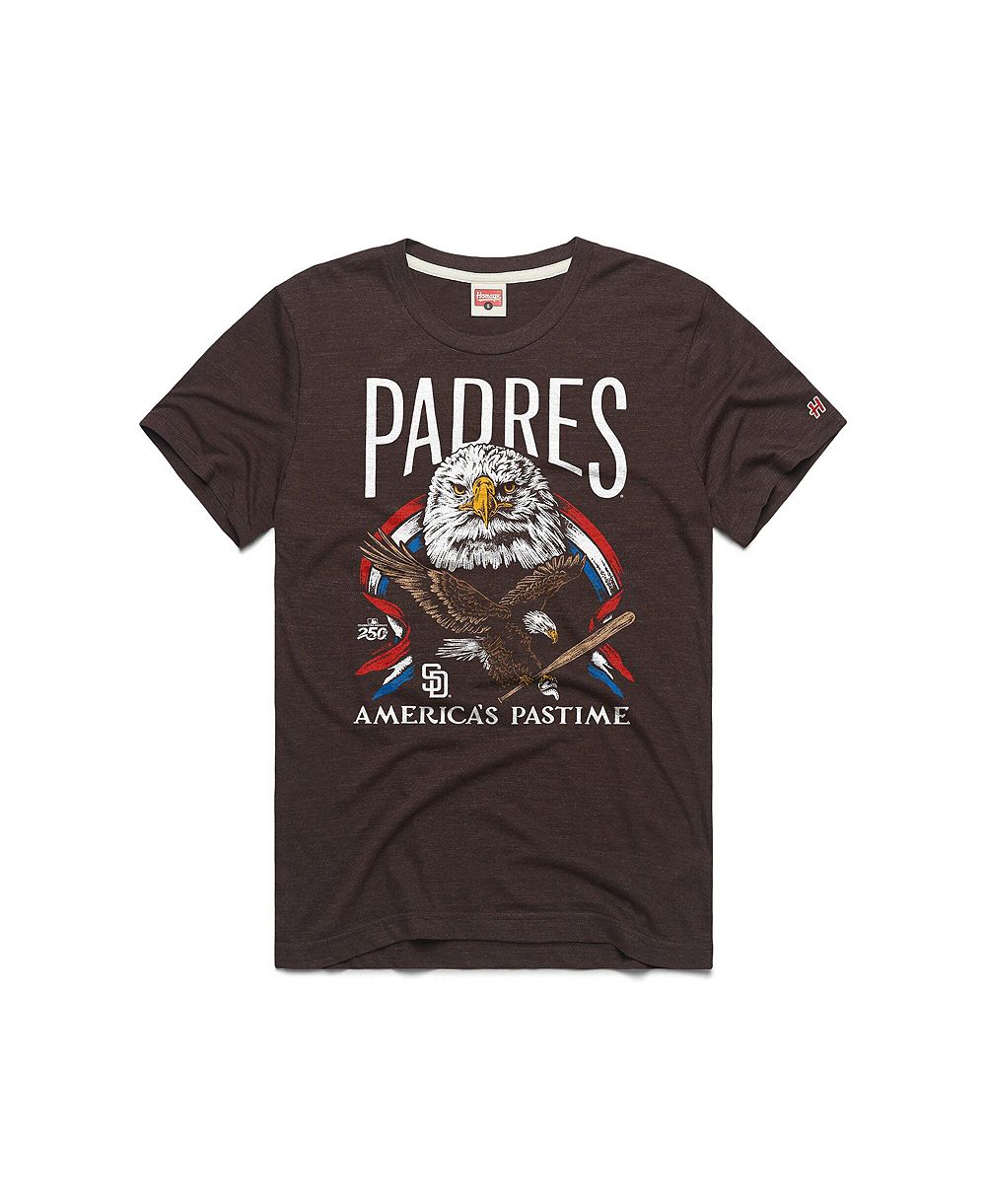 Мужская футболка Homage Brown San Diego Padres America's Pastime Tri-Blend