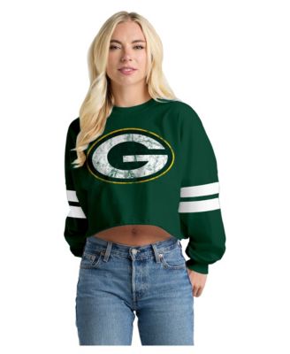 Женская укороченная футболка Spirit Jersey Green Bay Packers с длинным рукавом