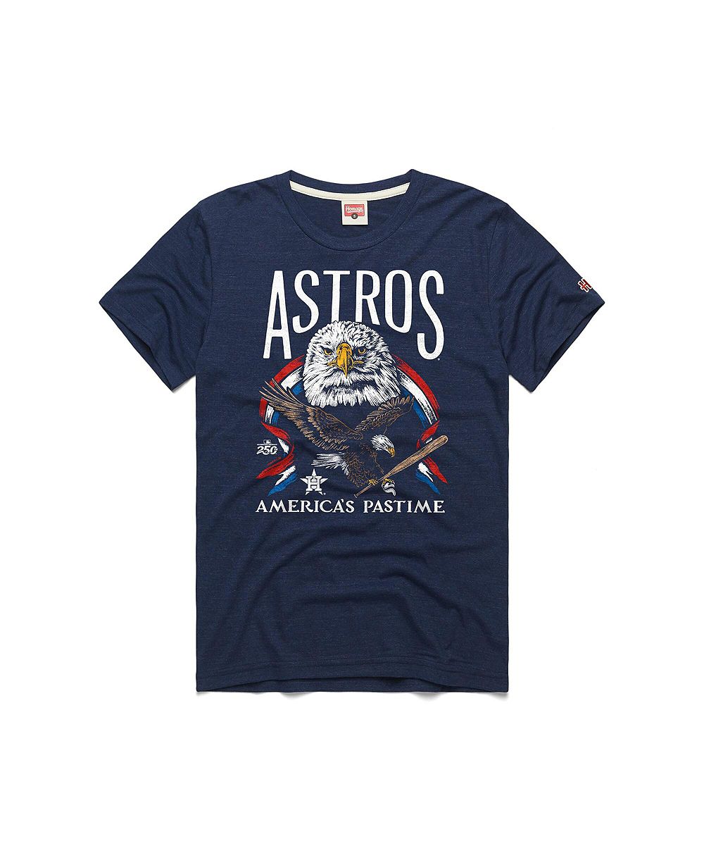 Мужская футболка Homage Navy Houston Astros America's Pastime Tri-Blend