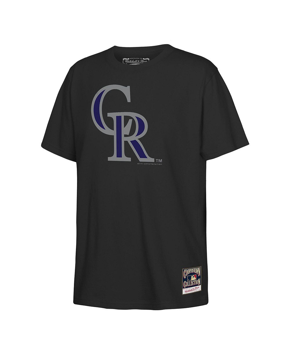 Детская футболка Mitchell & Ness Black Colorado Rockies Retro Logo