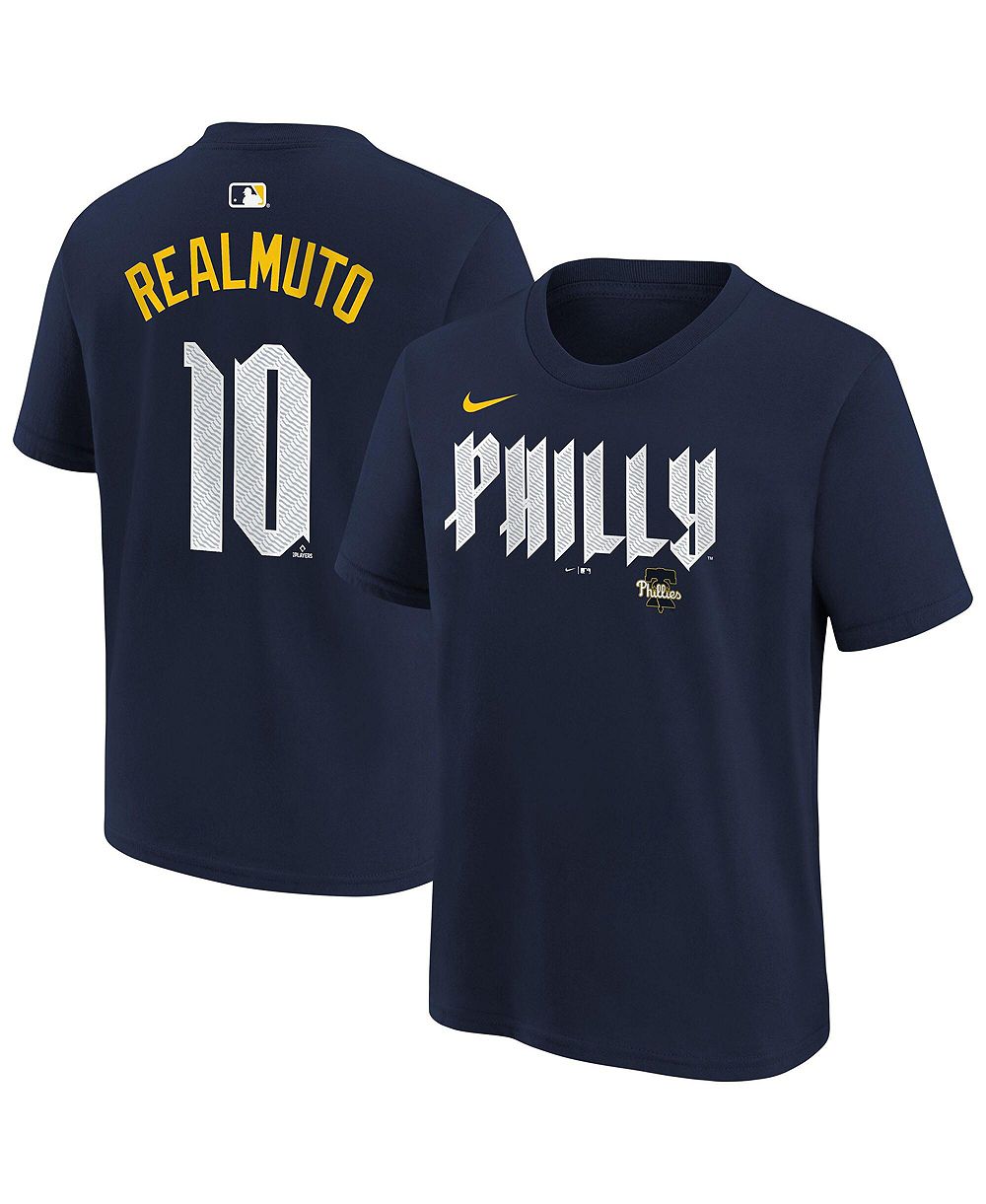 Nike Big Boys and Girls J.T. Realmuto Navy Philadelphia Phillies City Connect Name & Number T-Shirt