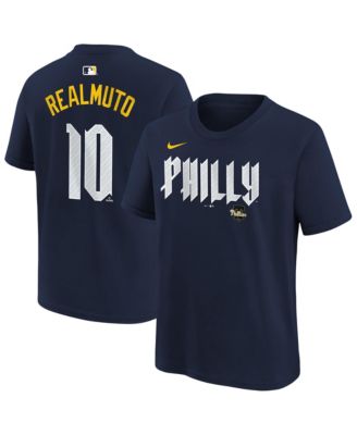 Nike Big Boys and Girls J.T. Realmuto Navy Philadelphia Phillies City Connect Name & Number T-Shirt