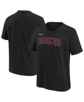 Nike Big Boys and Girls Black Arizona Diamondbacks Wordmark T-Shirt