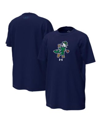 Under Armour Детская футболка Tech Stretch Performance Notre Dame Fighting Irish Golfing Leprechaun темно-синяя