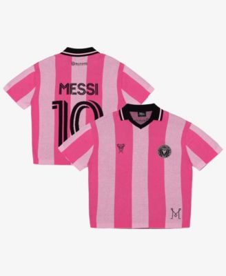Peace Collective Men's and Women's Lionel Messi Pink Inter Miami CF Knit Fashion Jersey