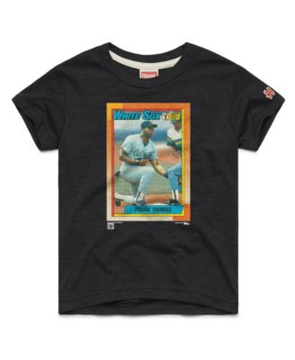 Homage Big Boys and Girls Frank Thomas Charcoal Chicago White Sox Topps Baseball Card Tri-Blend T-Shirt