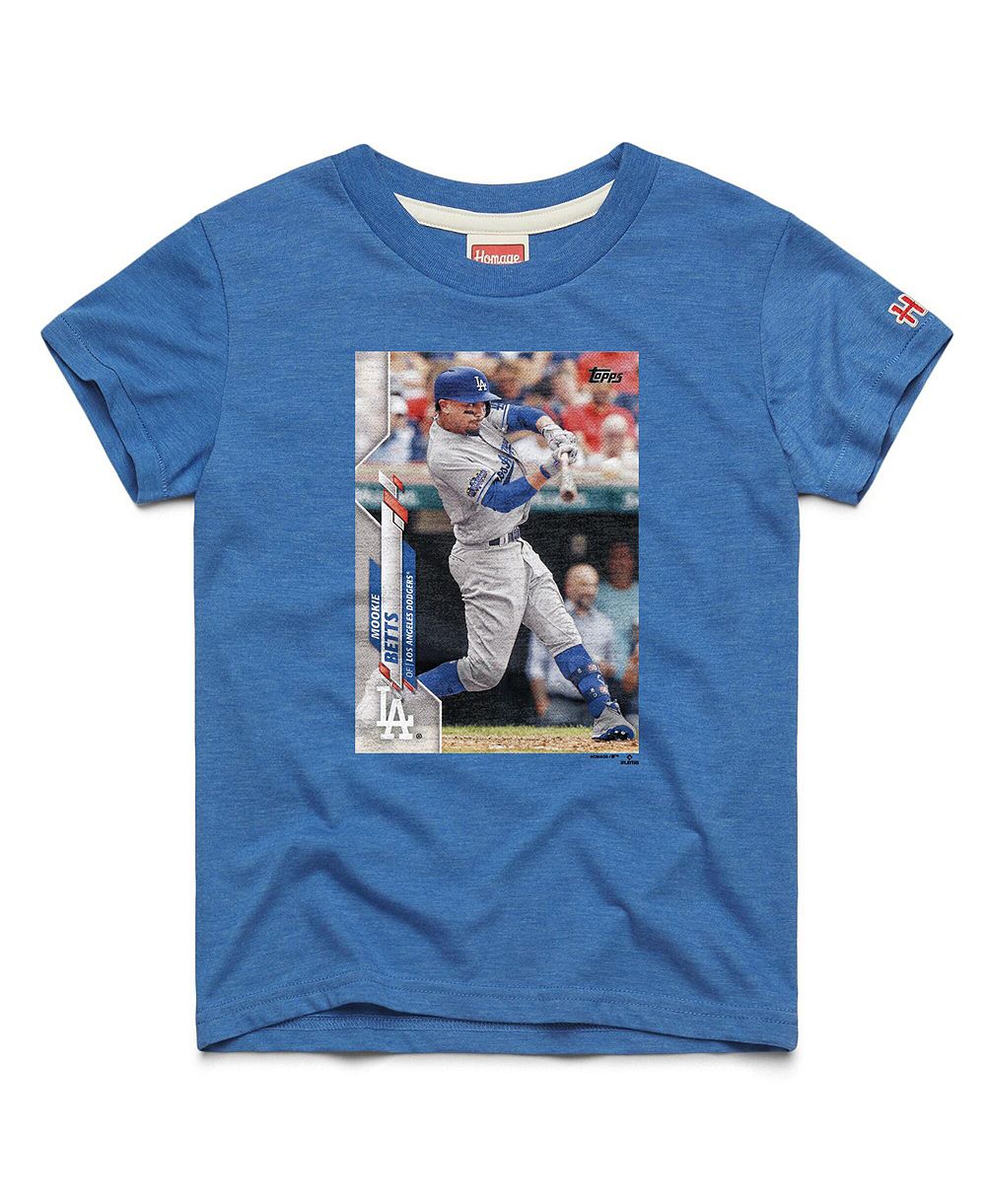 Homage Детская футболка Mookie Betts Los Angeles Dodgers Topps Baseball Card Tri-Blend