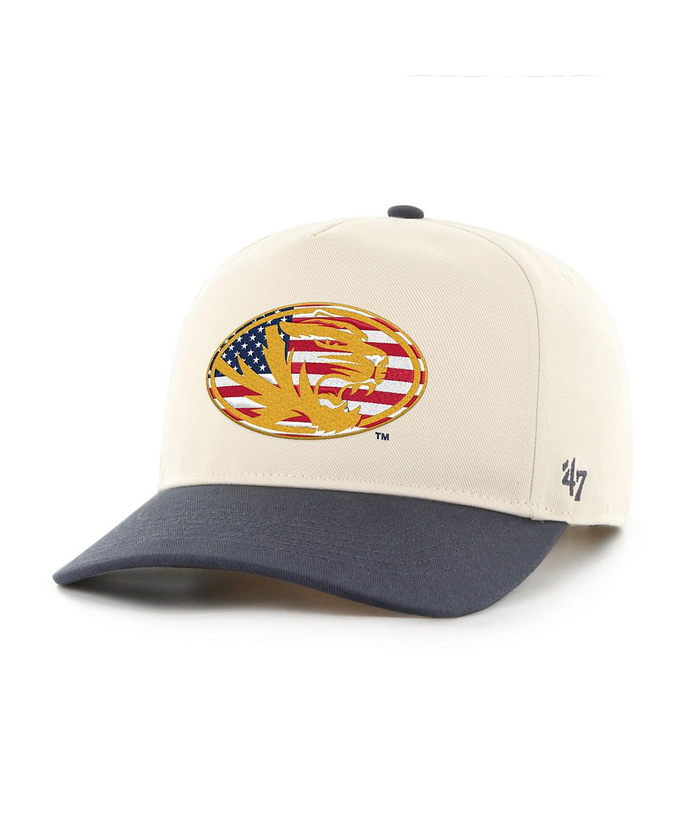'47 Brand Мужская кепка Missouri Tigers Americana Flag Hitch Adjustable Natural/Navy
