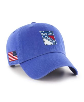 Мужская и женская кепка '47 Brand Blue New York Rangers Heritage Flag Clean Up Adjustable