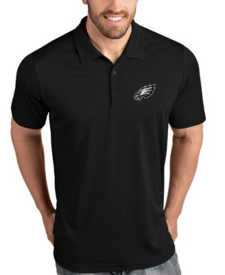 Antigua Black Philadelphia Eagles Tribute Polo Shirt