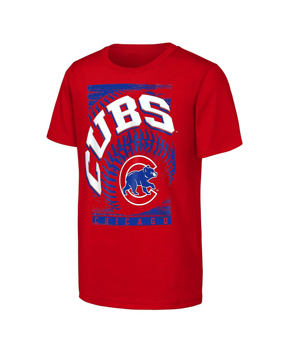 Футболка Outerstuff Big Boys and Girls Red Chicago Cubs Speed Pitch