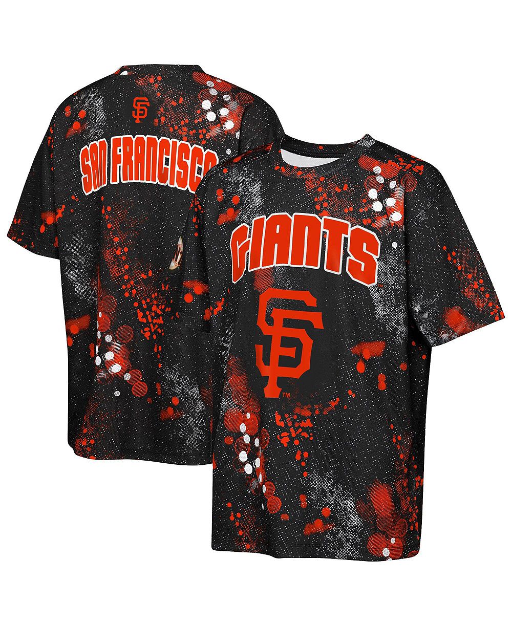 Футболка Outerstuff Big Boys and Girls Black San Francisco Giants Y2 Tech Stadium Lights