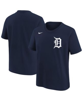 Nike Big Boys and Girls Athletic Navy Detroit Tigers Wordmark T-Shirt