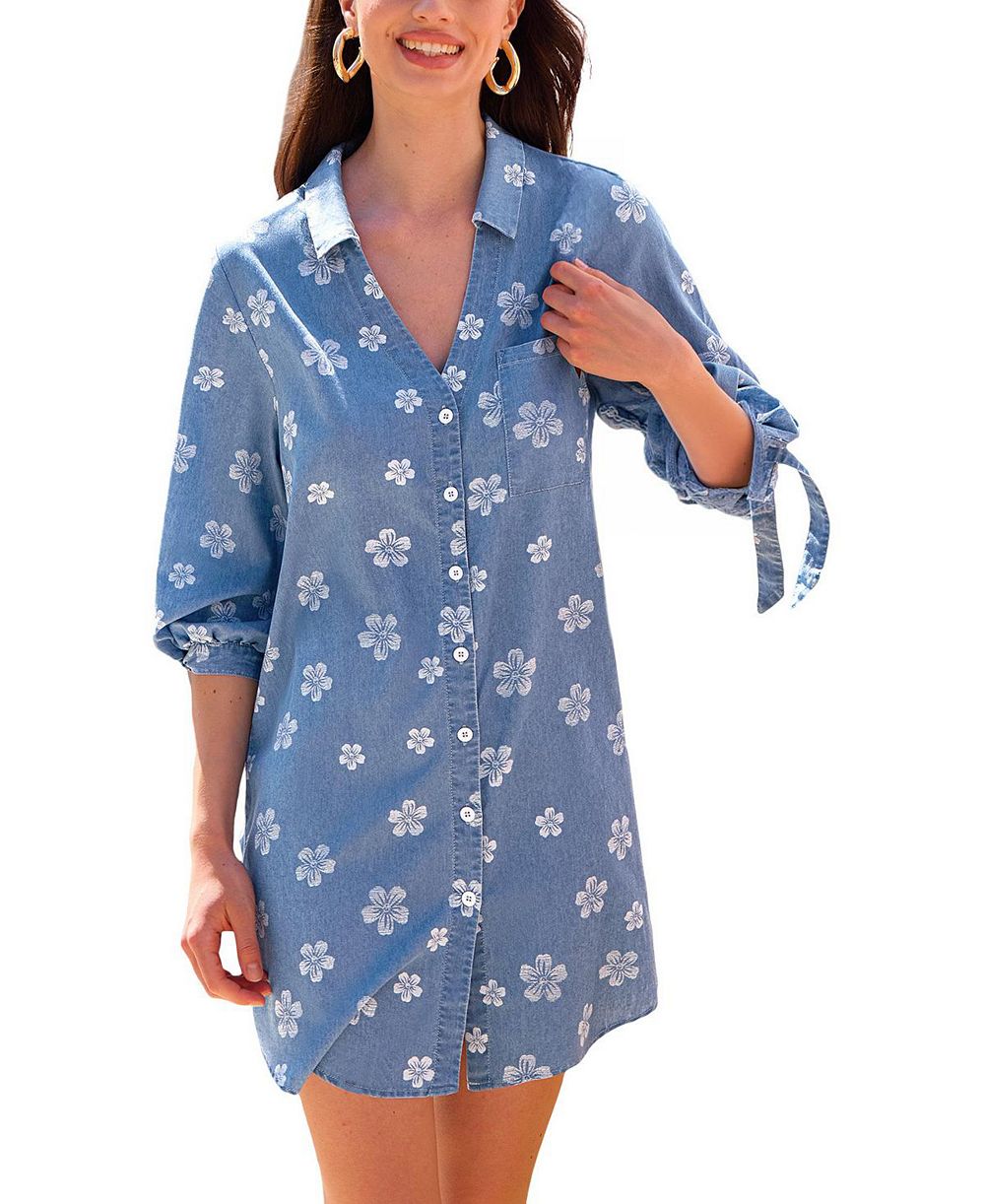 Женское пляжное мини-платье Cupshe Vacation Icon Floral Mini Beach Dress