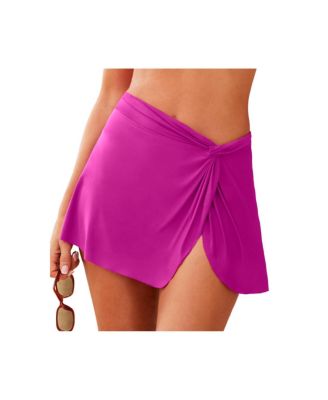 Swimsuits for All Женская легкая юбка для плавания с завязкой спереди