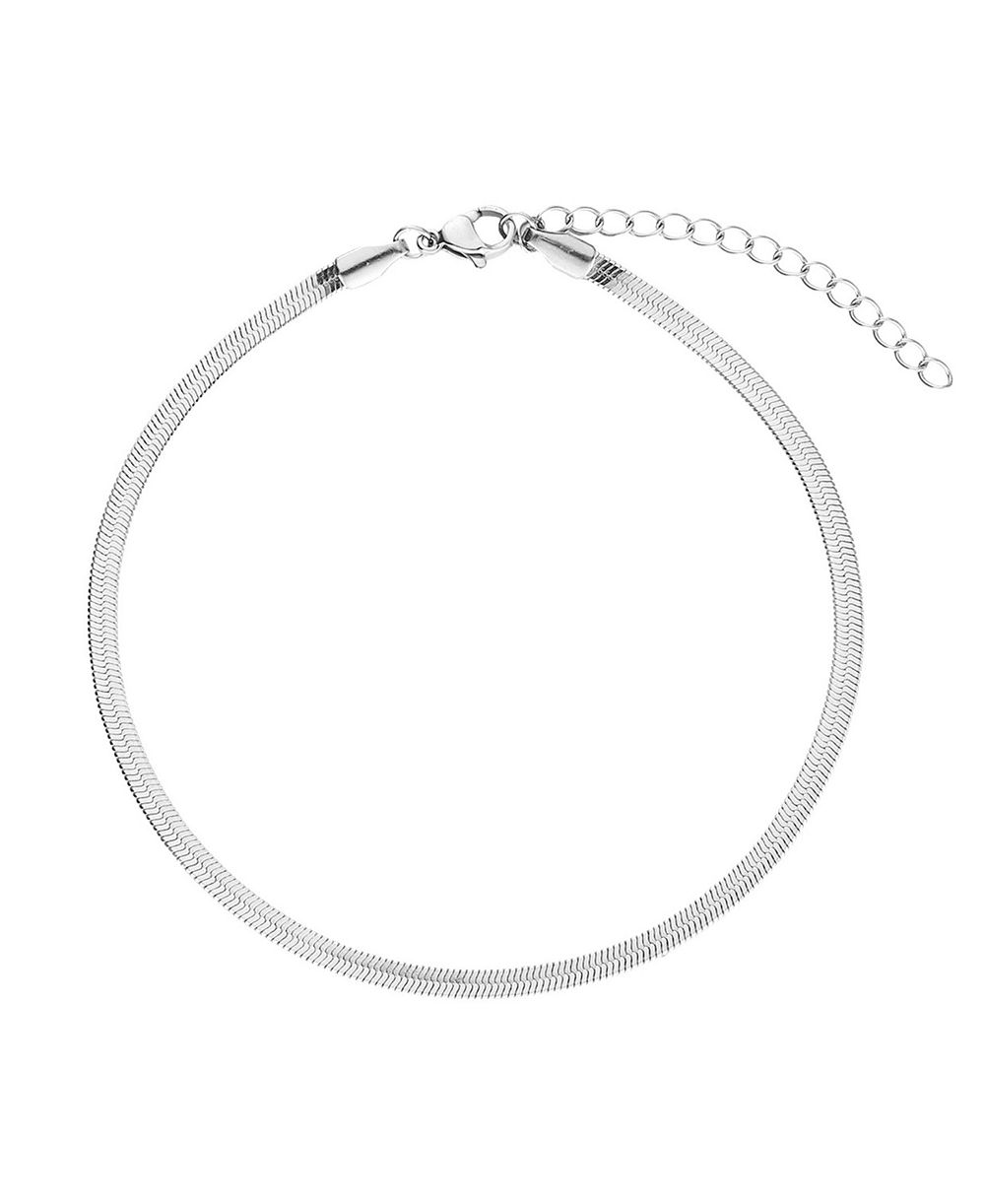 Браслет на ногу ADORNIA Silver Herringbone