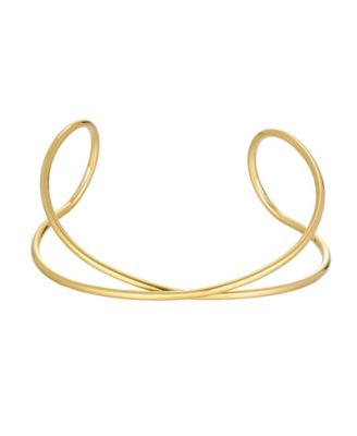 ADORNIA золотой браслет Cuff Criss Cross Tarnish Resistant