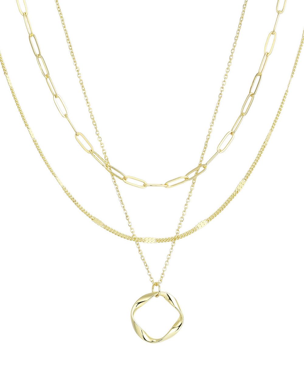 Набор из 3 колье ADORNIA с позолотой 14k