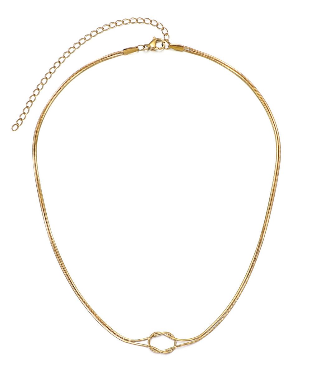Золотая подвеска ADORNIA Tarnish Resistant Adjustable Knot
