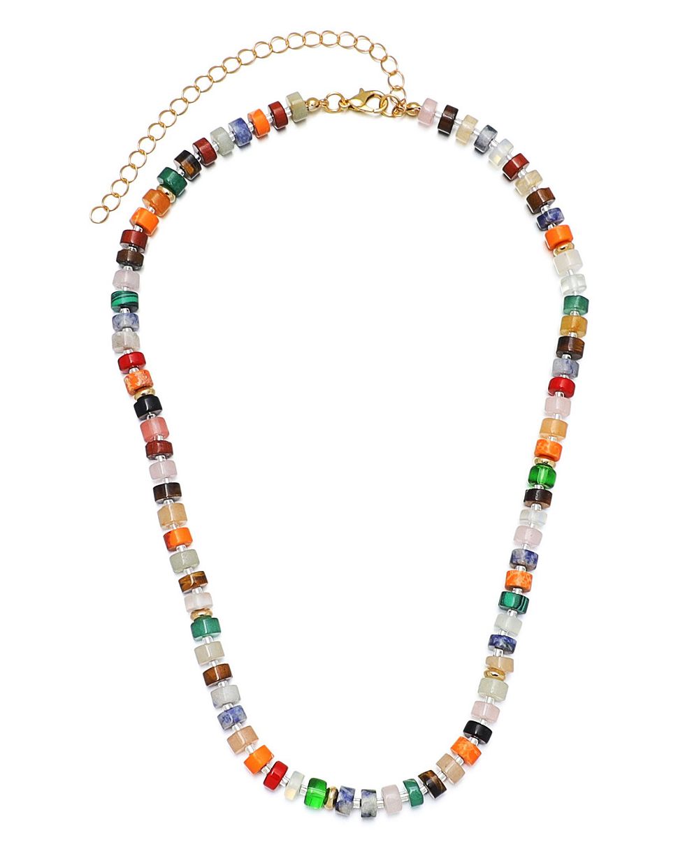 ADORNIA Rainbow Beaded Necklace