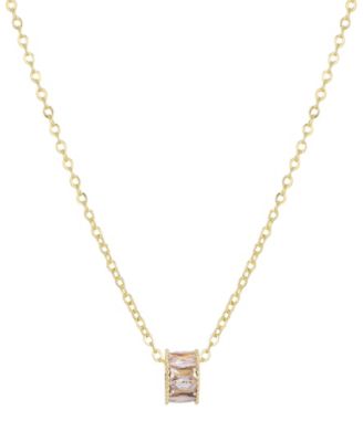 ADORNIA золотая цепочка с бусинами Cubic Zirconia