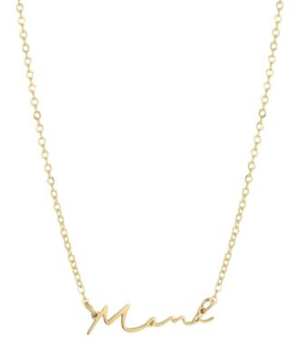 ADORNIA Tarnish Resistant Gold Cursive Mama Necklace