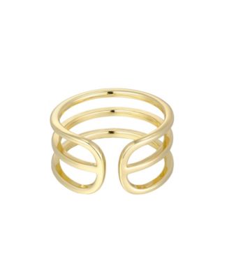 ADORNIA Gold Adjustable 3-Band Ring