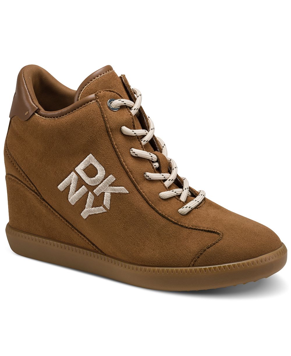 DKNY Women's Sammy Lace-Up Wedge Sneakers