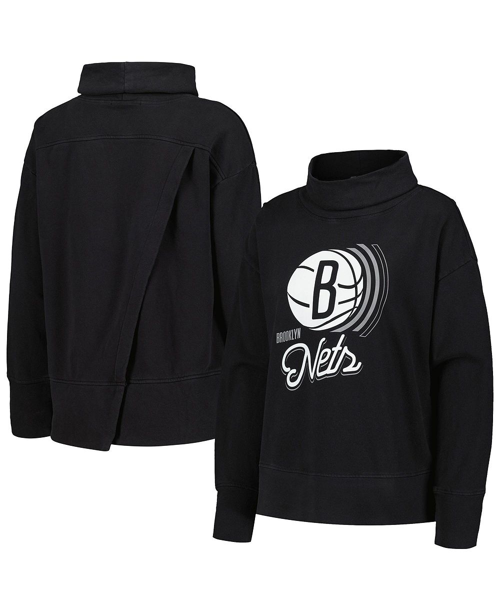 Женская толстовка LevelWear Black Brooklyn Nets Sunset