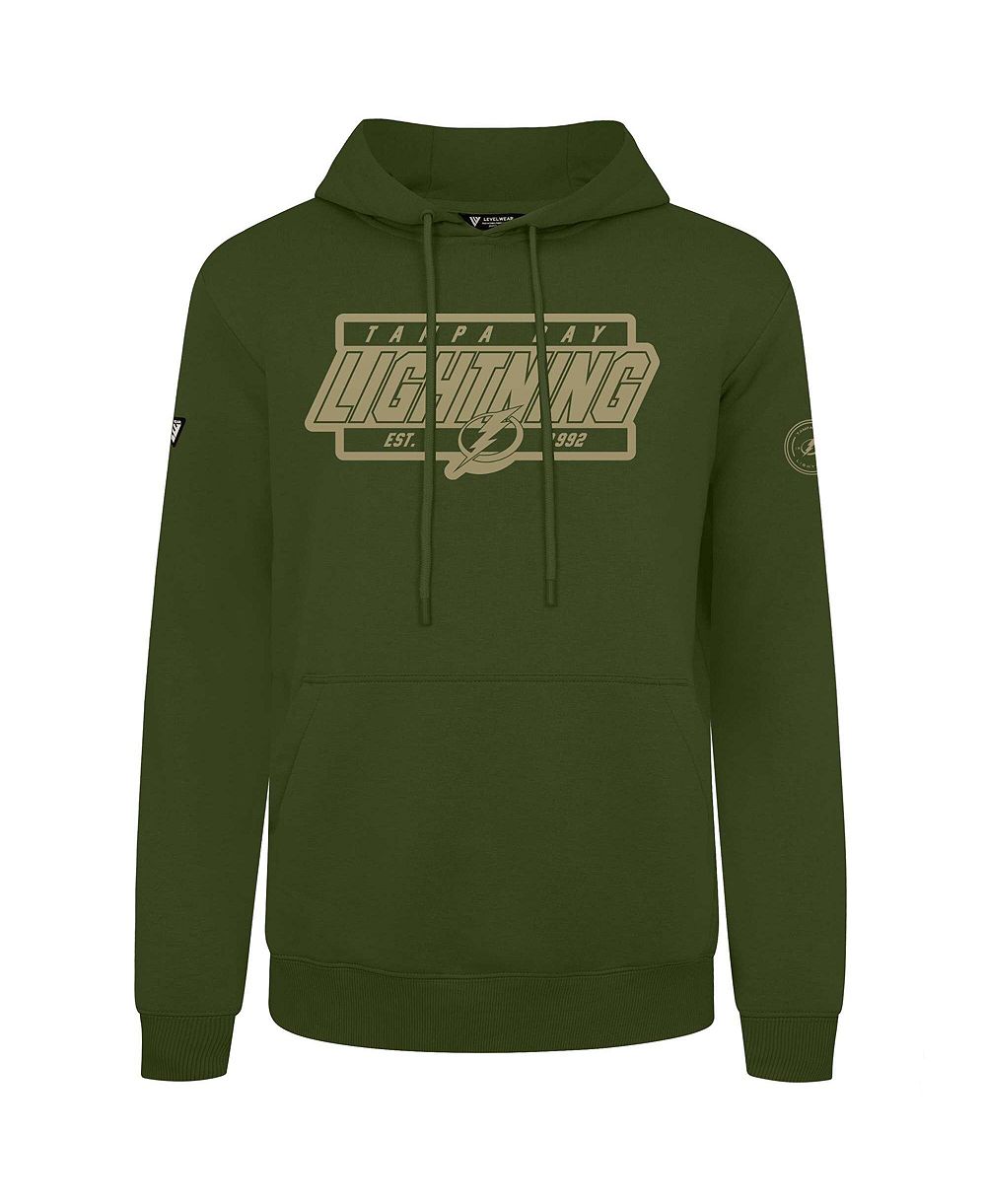 Мужское худи LevelWear Tampa Bay Lightning Podium оливкового цвета