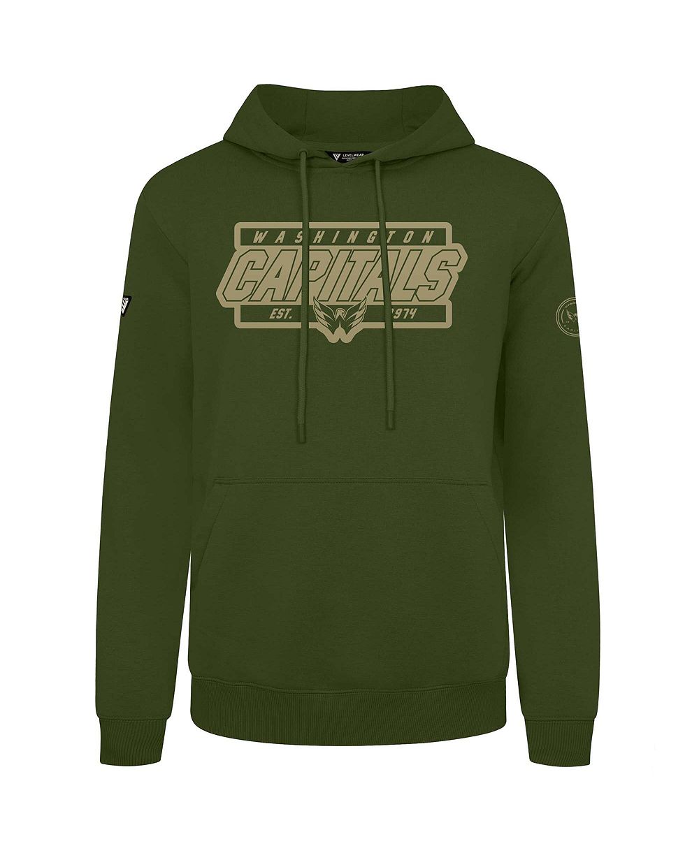 Мужское худи LevelWear Olive Washington Capitals Podium Pullover