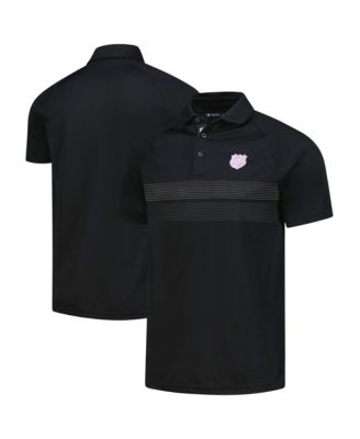 LevelWear Men's Black NHL Hockey Fights Cancer Draft Day Mason Polo Shirt