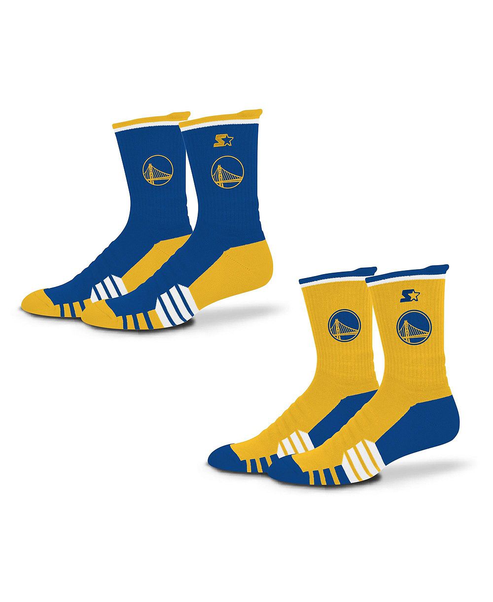 Starter Men's and Women's 2-Pack Royal/Gold Golden State Warriors Breakaway Crew Socks