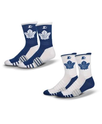 Мужские и женские носки Starter Toronto Maple Leafs Breakaway Crew, набор 2 шт, синий/белый