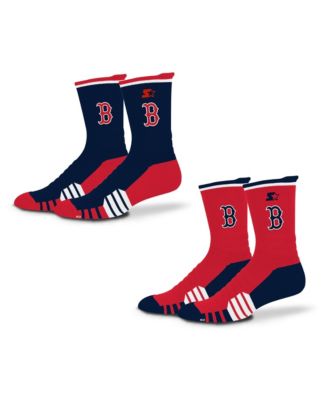 Starter Мужские и женские носки Boston Red Sox Breakaway Crew 2 шт., Navy/Red