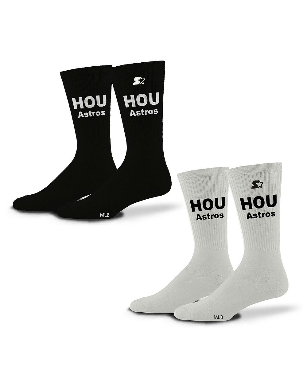 Носки Starter Men's and Women's 2-Pack Black/White Houston Astros Assist