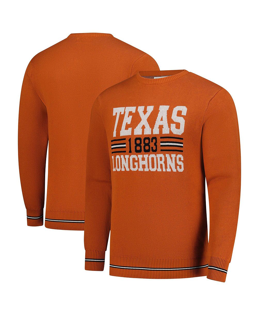 Uscape Apparel Вязаный винтажный свитер Texas Longhorns оранжевого цвета для мужчин и женщин