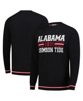 Uscape Apparel Men's and Women's Black Alabama Crimson Tide Renew Knit Vintage Retro Sweater