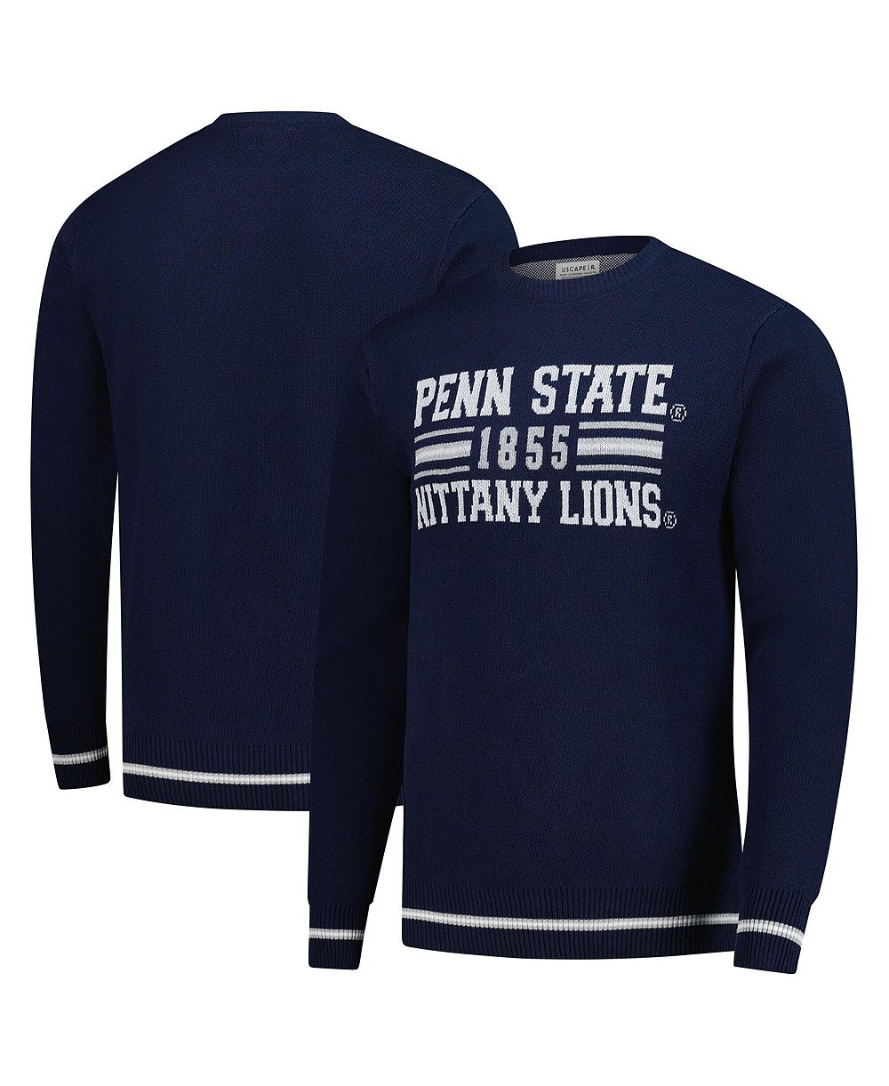 Uscape Apparel Men's and Women's Navy Penn State Nittany Lions Renew Knit Vintage Retro Sweater