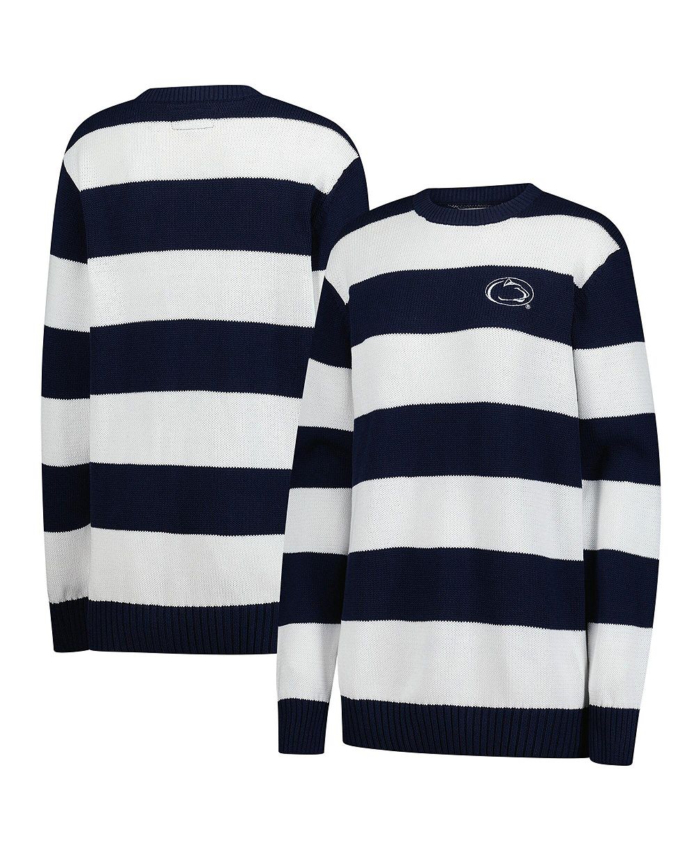 Uscape Apparel Men's and Women's White/Navy Penn State Nittany Lions Renew Knit Stadium Sweater