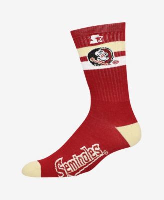 Мужская и женская футболка Starter Florida State Seminoles Team Color Two-Stripe Crew