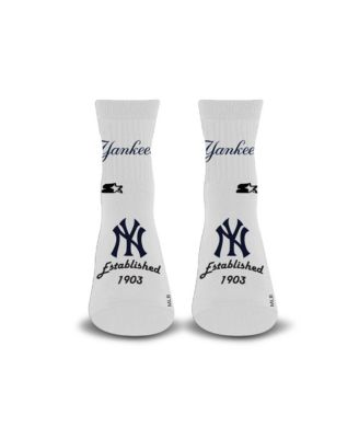 Мужские и женские носки Starter White New York Yankees Established Stencil Quarter
