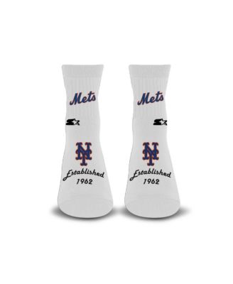Носки Starter White New York Mets Established Stencil Quarter для мужчин и женщин