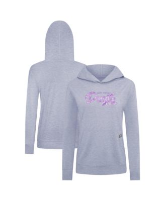 LevelWear Women's Heather Gray New Jersey Devils Hockey Fights Cancer Relay Pullover Hoodie