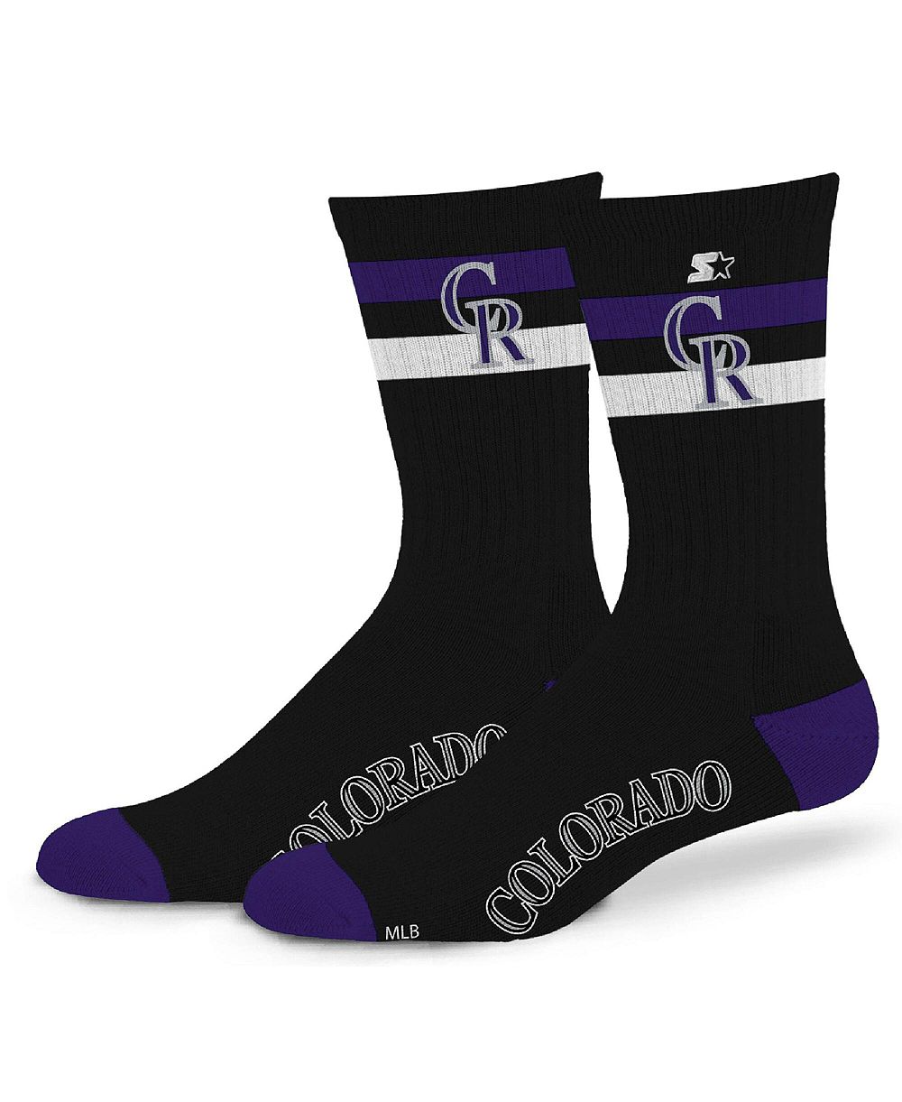 Starter Men's and Women's Colorado Rockies Team Color Two-Stripe Crew Socks