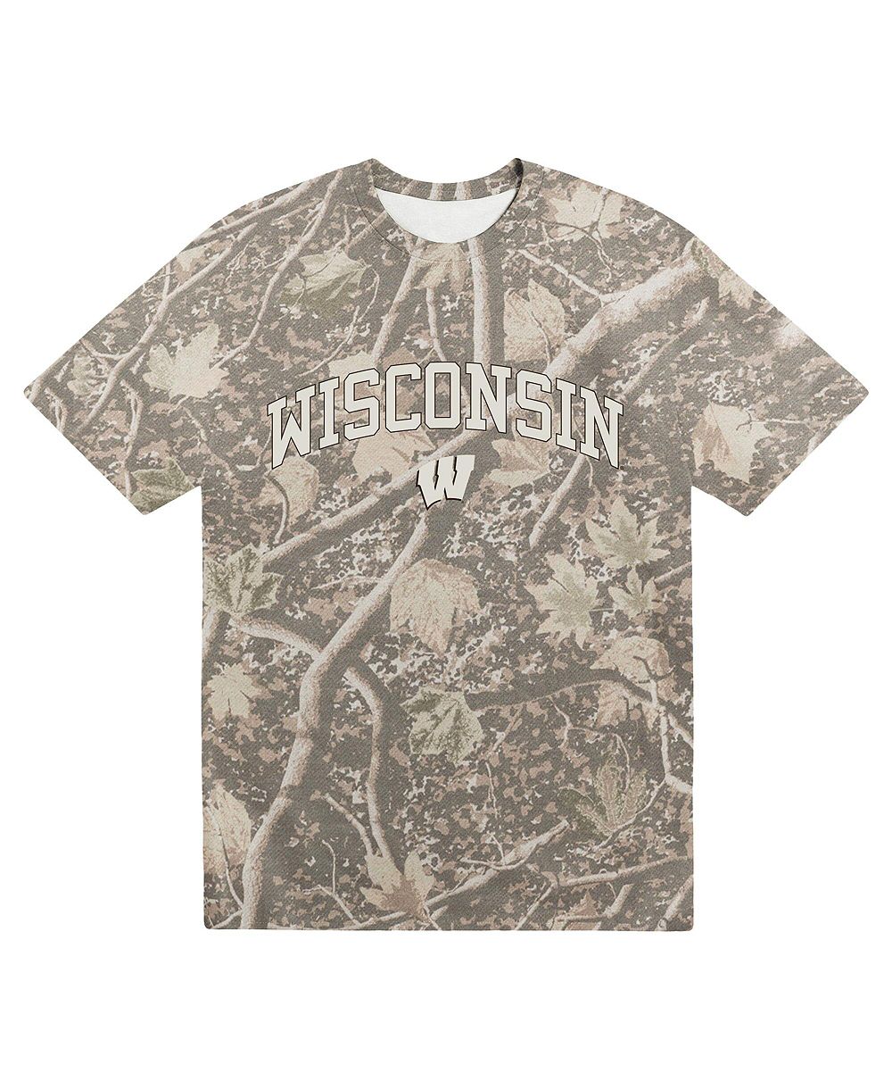 Мужская футболка Uscape Apparel Camo Wisconsin Badgers Heavyweight