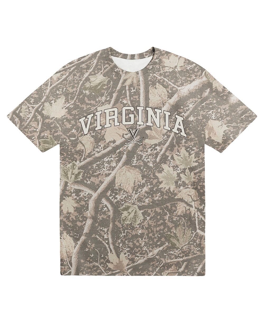 Uscape Apparel Men's Camo Virginia Cavaliers Back Bay Heavyweight T-Shirt