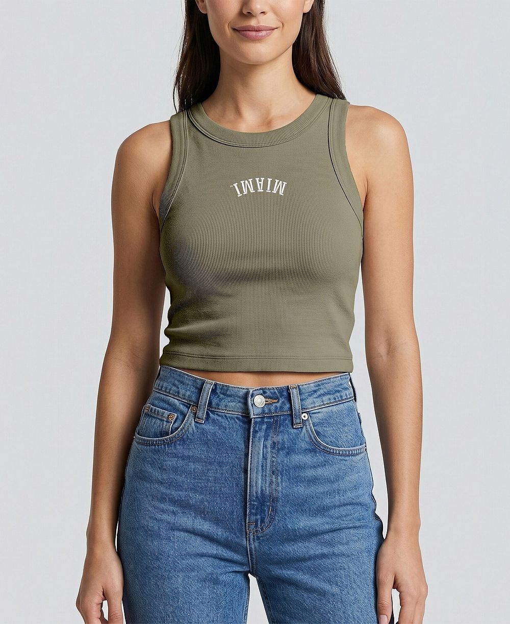 Uscape Apparel Женский кроп-топ Uscape Apparel Green Miami Hurricanes