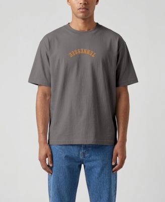 Uscape Apparel Men's Brown Tennessee Volunteers Upside Down Embroidered Vintage Heavyweight T-Shirt